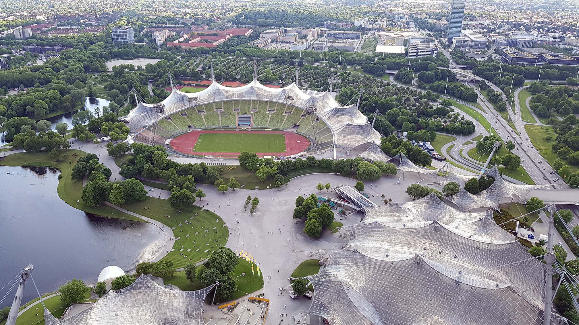Olympiapark und Olympiastadion in München