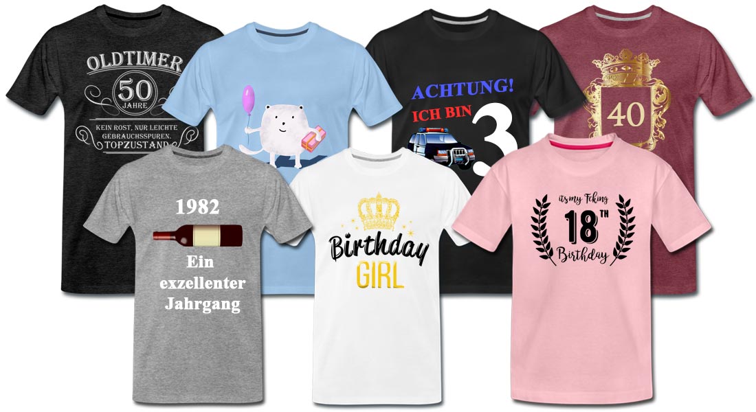 Die beliebtesten Geburtstags T-Shirts