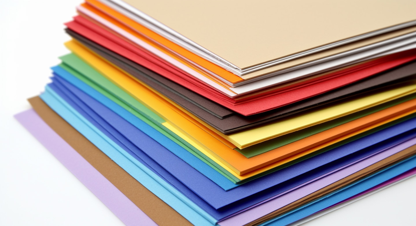 Buntes Papier in verschiedenen Größen und Farben inkl. Ratgeber
