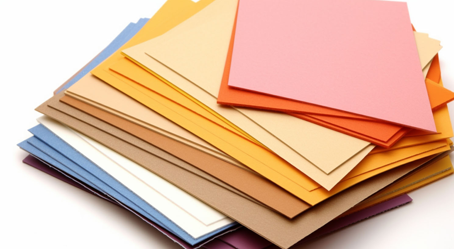 Tonpapier in verschiedenen Farben und Größen