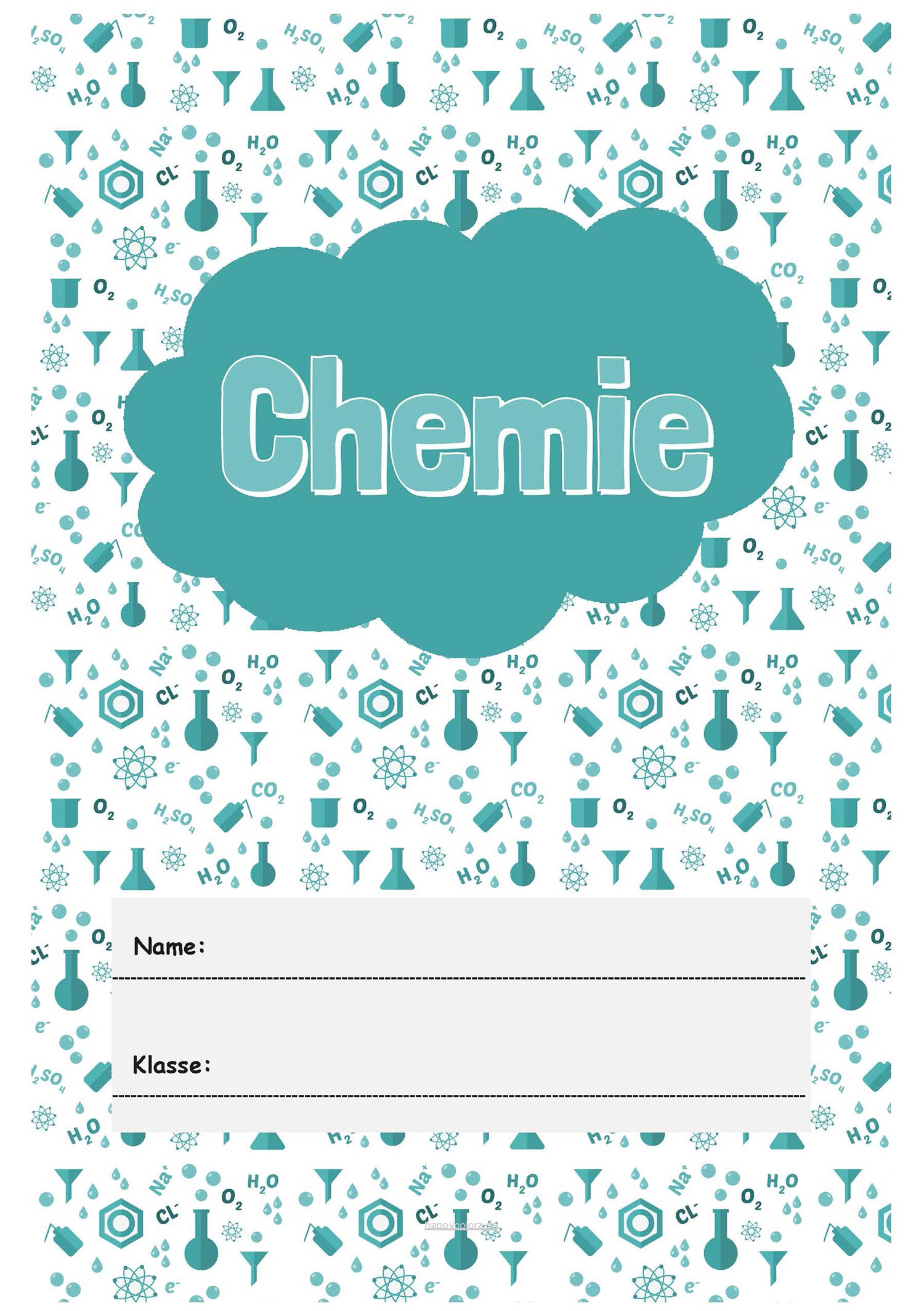 Chemie Deckblatt kostenlos ausdrucken (pdf)