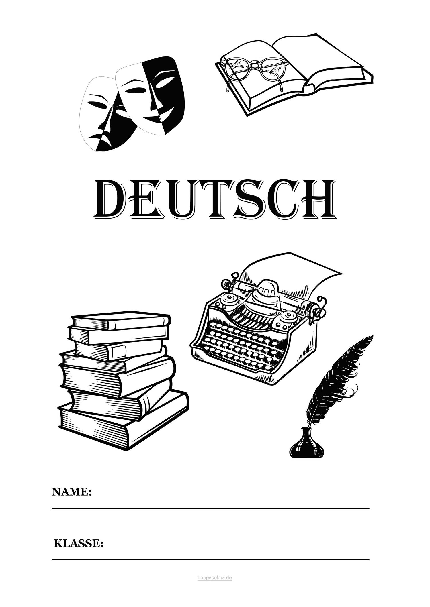 Deckblatt Deutsch kostenlos ausdrucken (pdf)