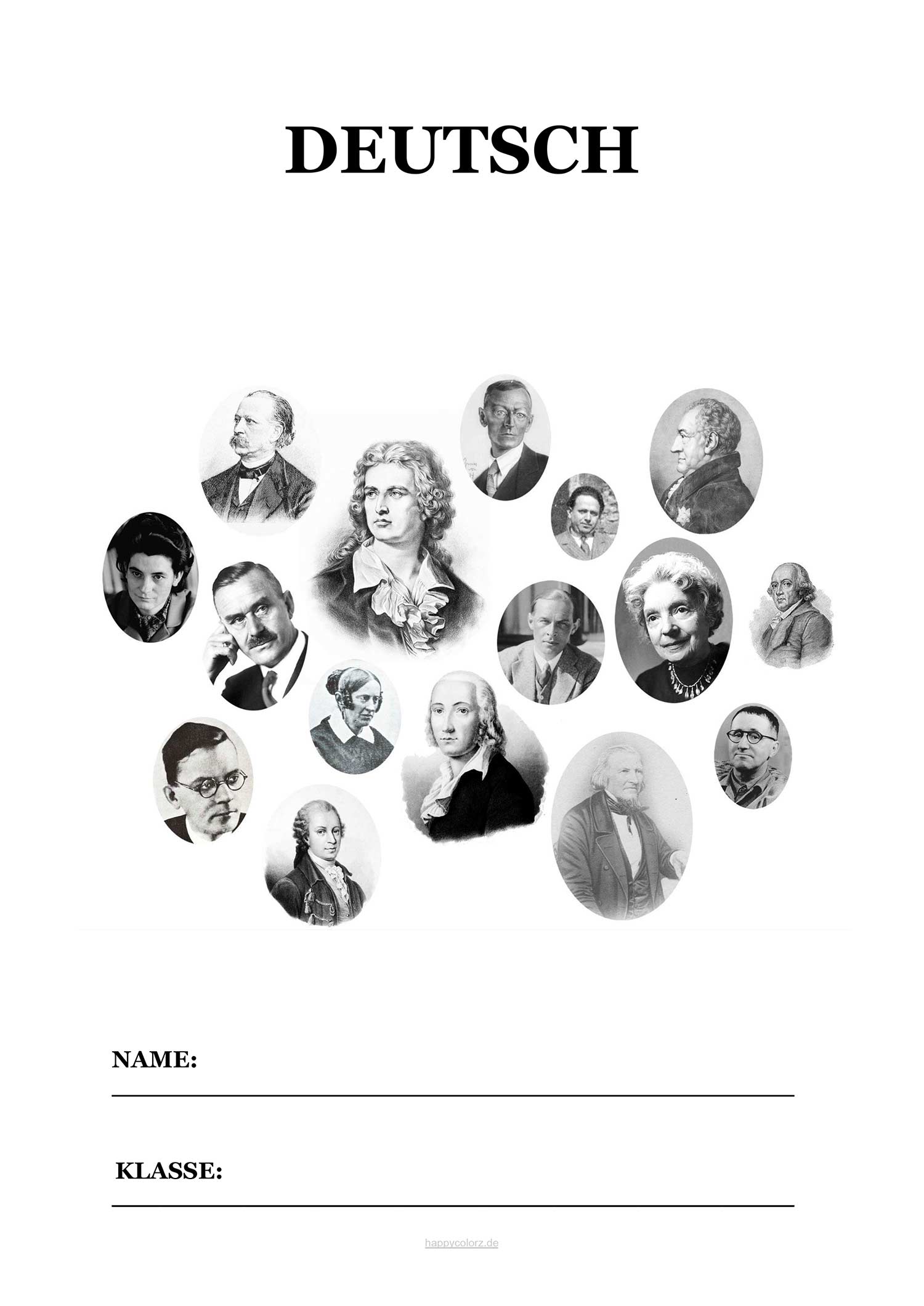Deutsch Deckblatt kostenlos ausdrucken (pdf)