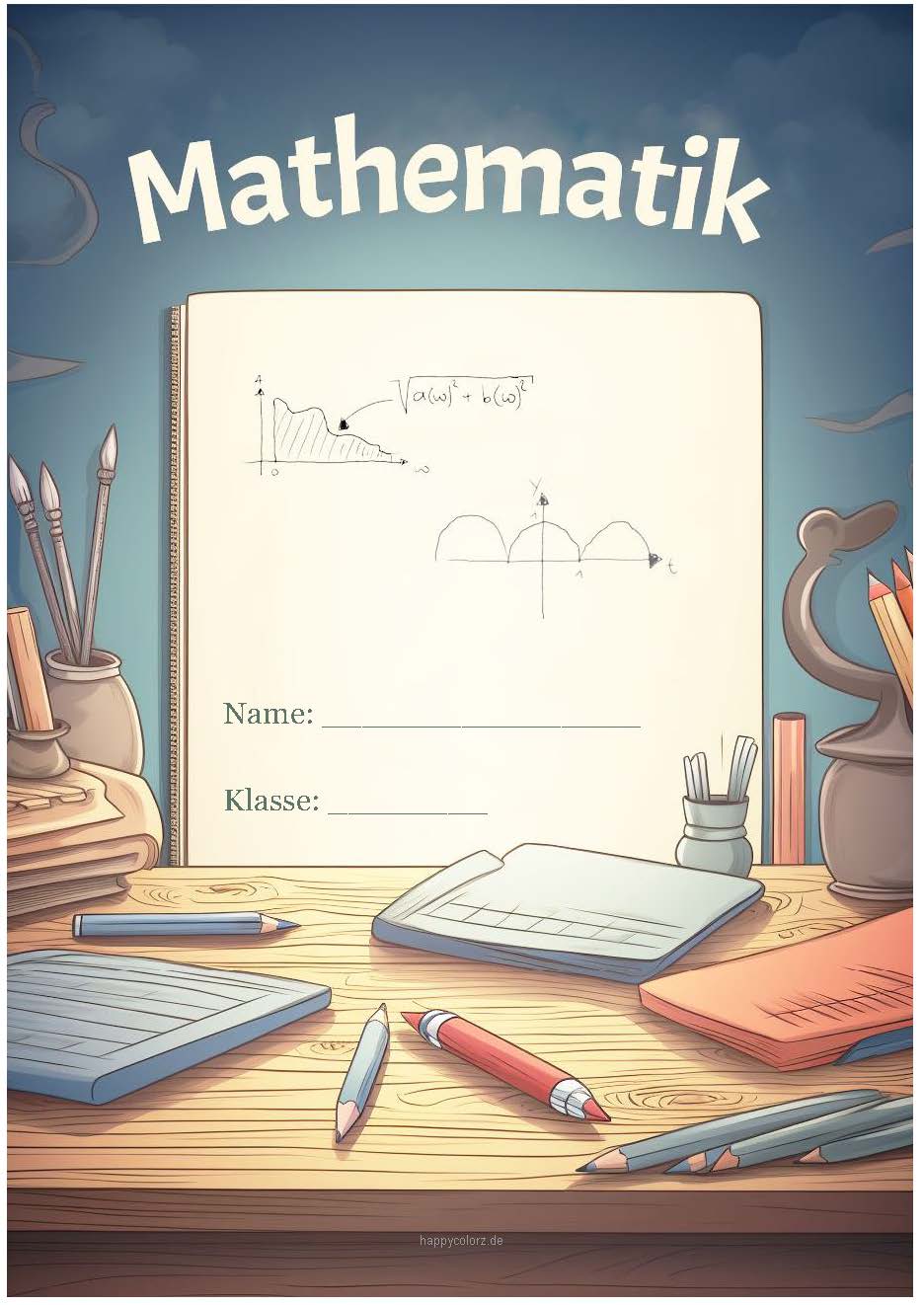 Deckblatt Mathematik kostenlos ausdrucken (pdf)