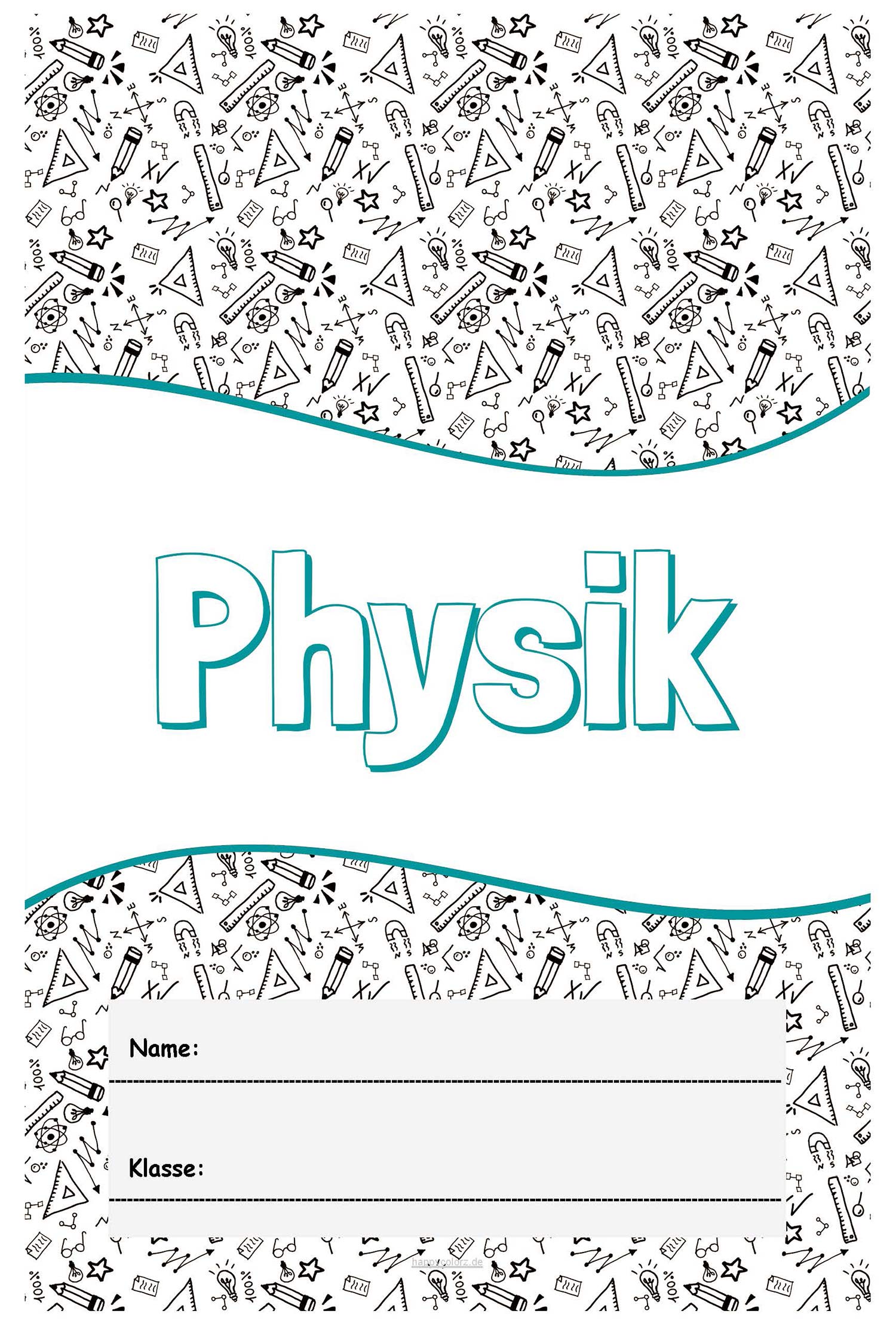 Physik Deckblatt kostenlos ausdrucken (pdf)