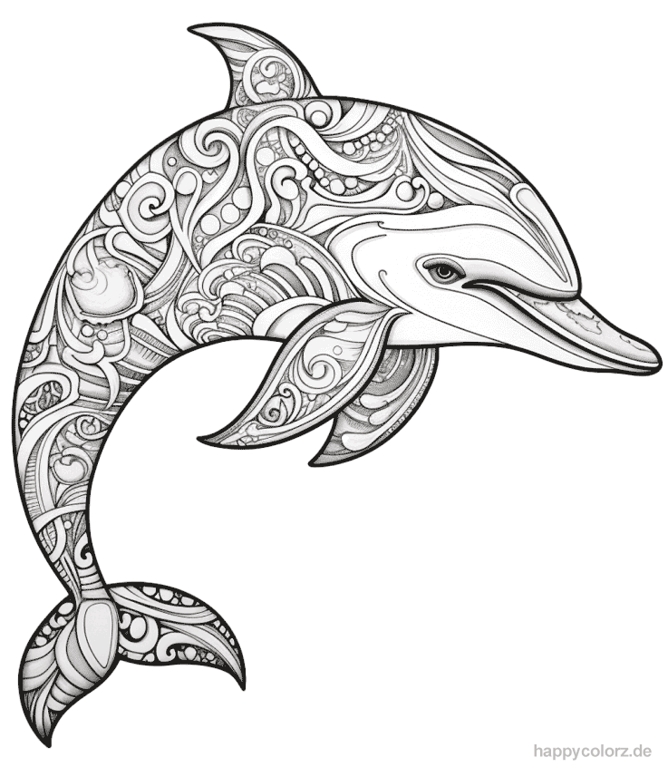 Delfin Mandalas Ausmalbilder