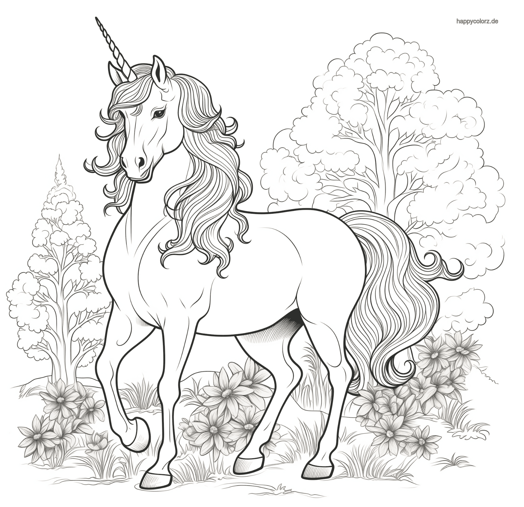 Einhorn Zum Ausmalen Kostenlos