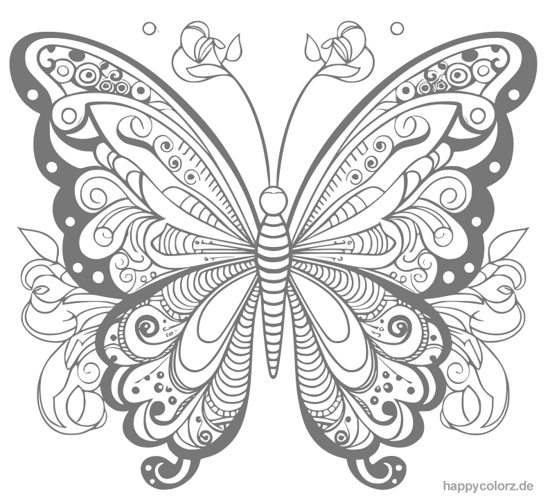 Mandala Schmetterling für Erwachsene