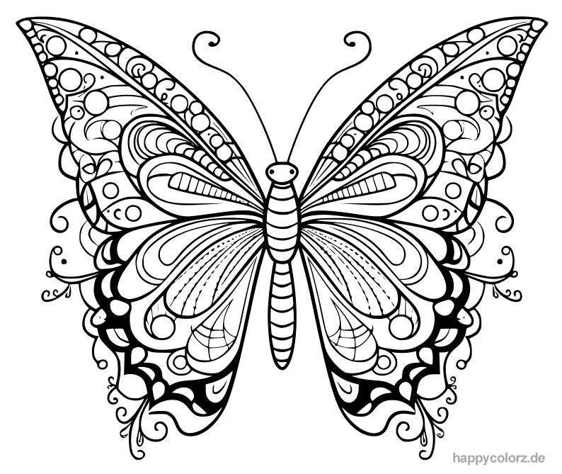 Schmetterling Mandala zum ausdrucken