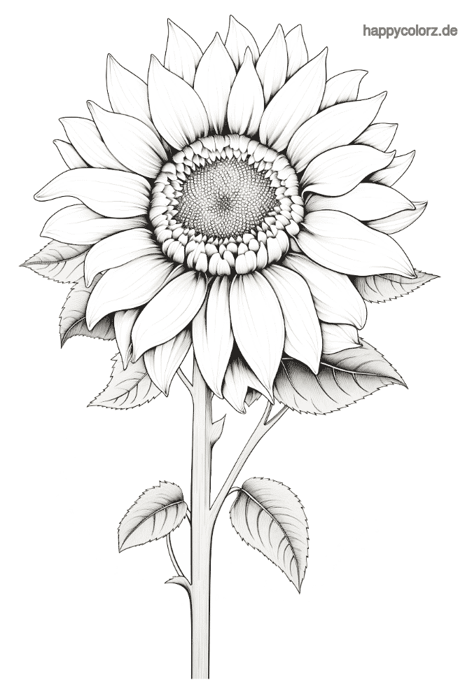 Sonnenblume Ausmalbild