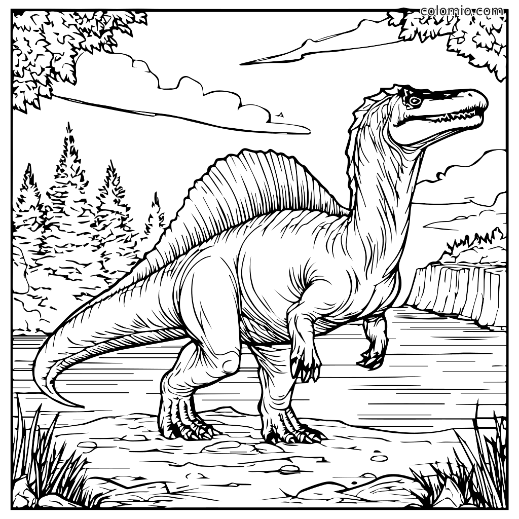 Ausmalbild Spinosaurus Zum Ausdrucken Spinosaurus Coloring Page Ausmalbild Spinosaurus Zum Ausdrucken Spinosaurus Coloring Page