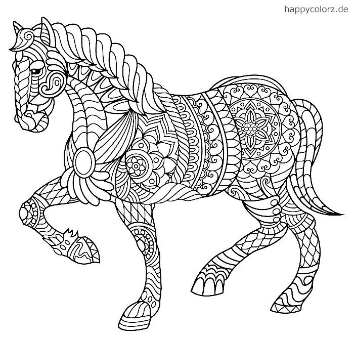 Ausmalbilder Pferde Kostenlos Malvorlage Pferd