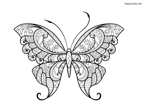Ausmalen pdf zum schmetterling Malvorlage Schmetterling