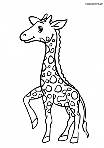 Ausmalbild Giraffe 