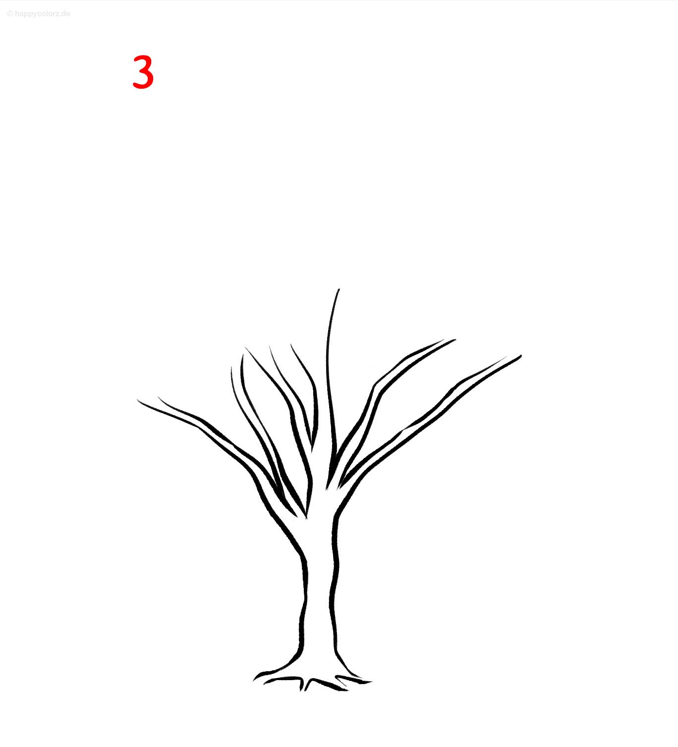 Baum zeichnen - Anleitung