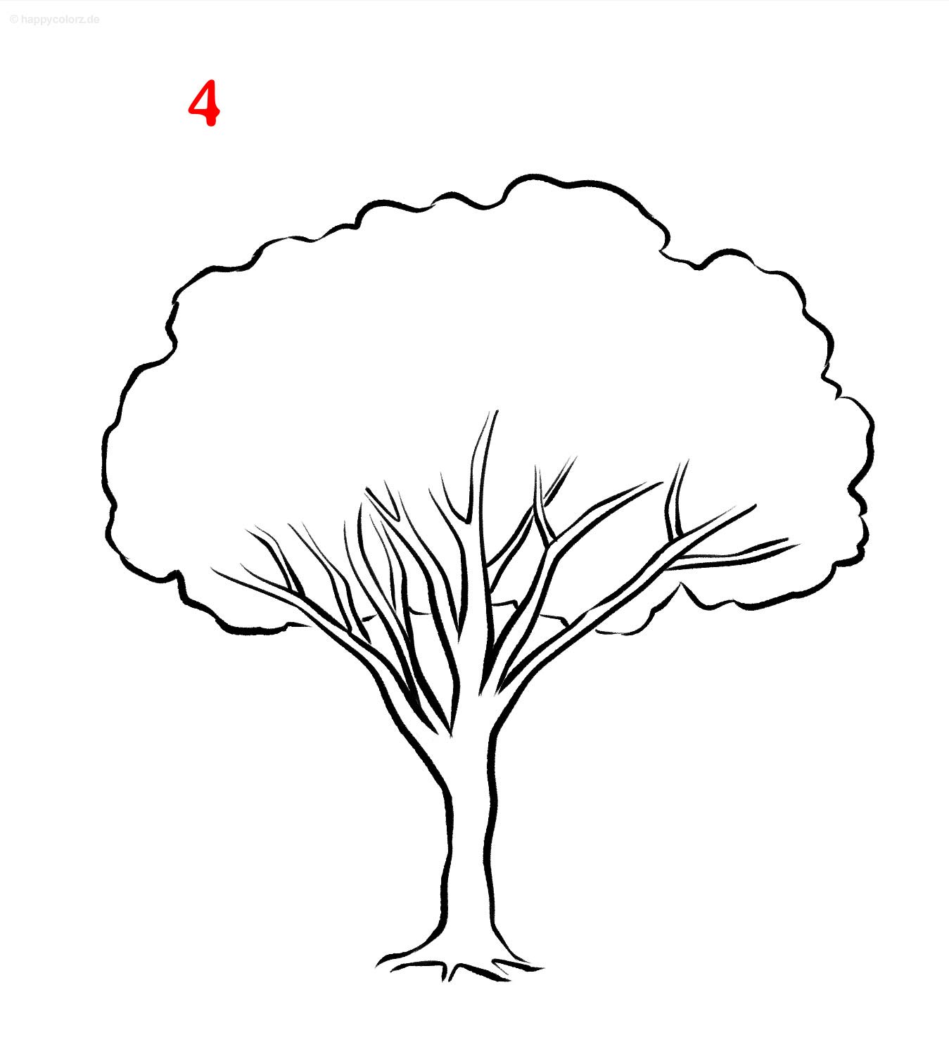 Baum Zeichnung - Schritt für Schritt