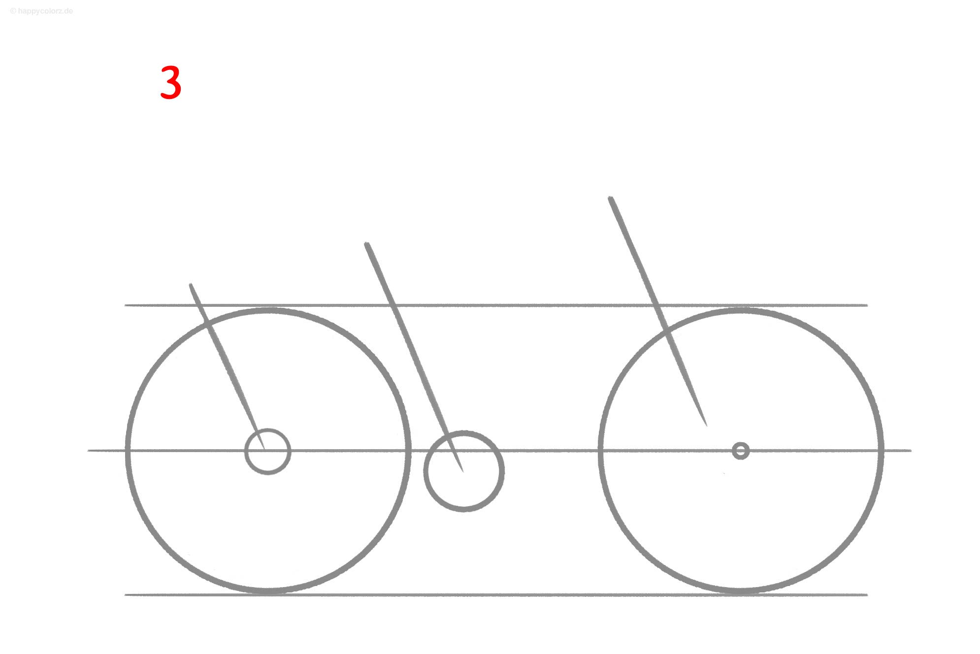 Fahrrad malen - Anleitung