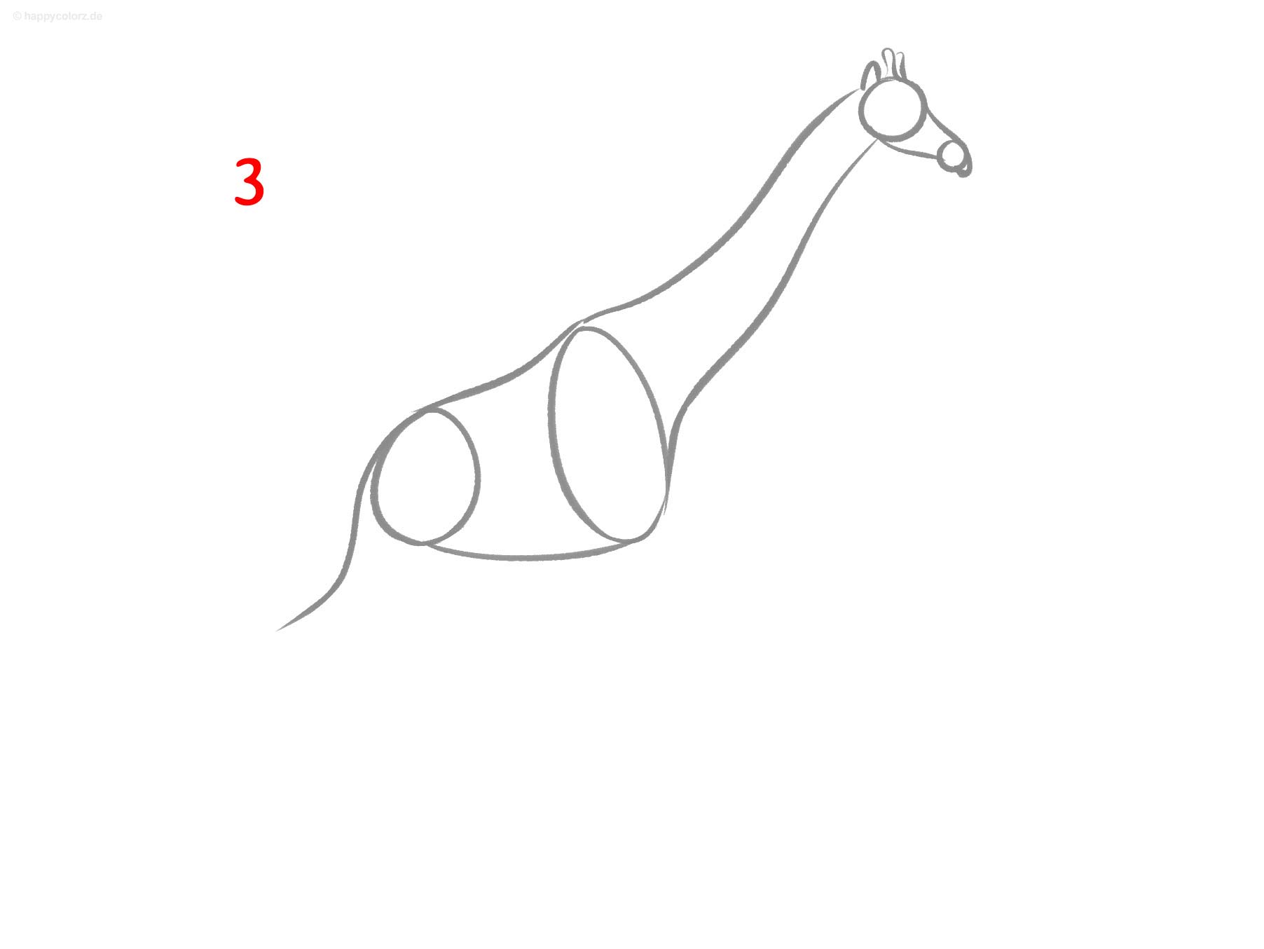 Giraffe malen - Anleitung