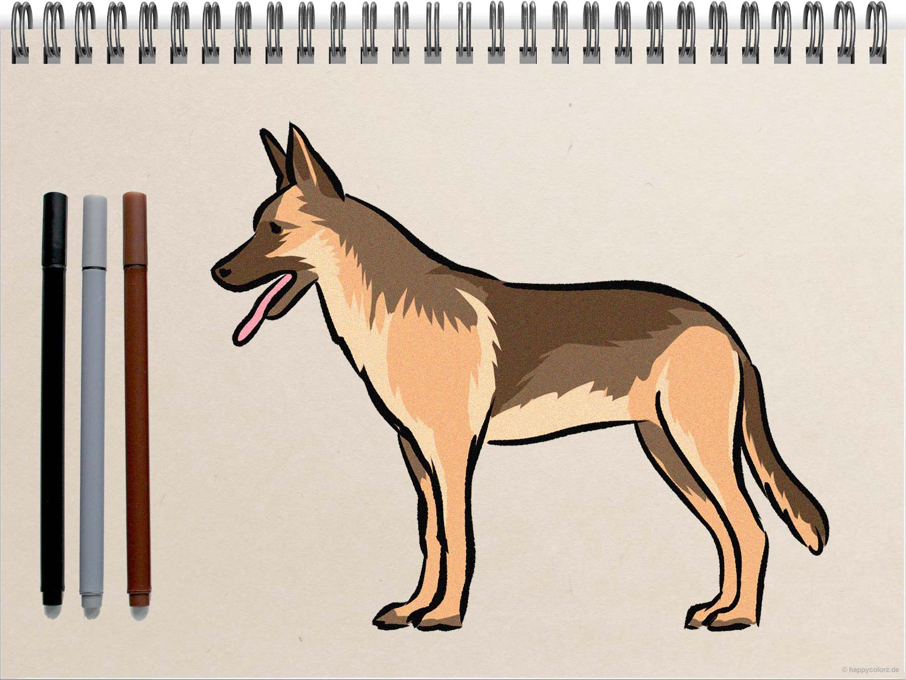 Hund zeichnen - Schritt-für-Schritt Anleitung mit Vorlagen