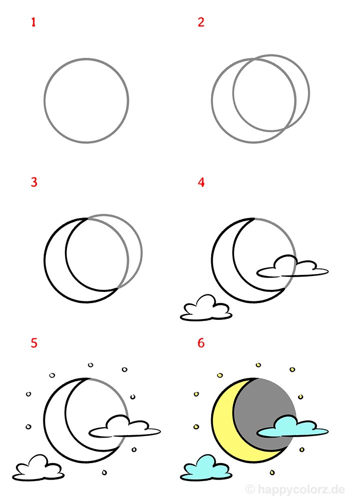 Anleitung: Mond zeichnen